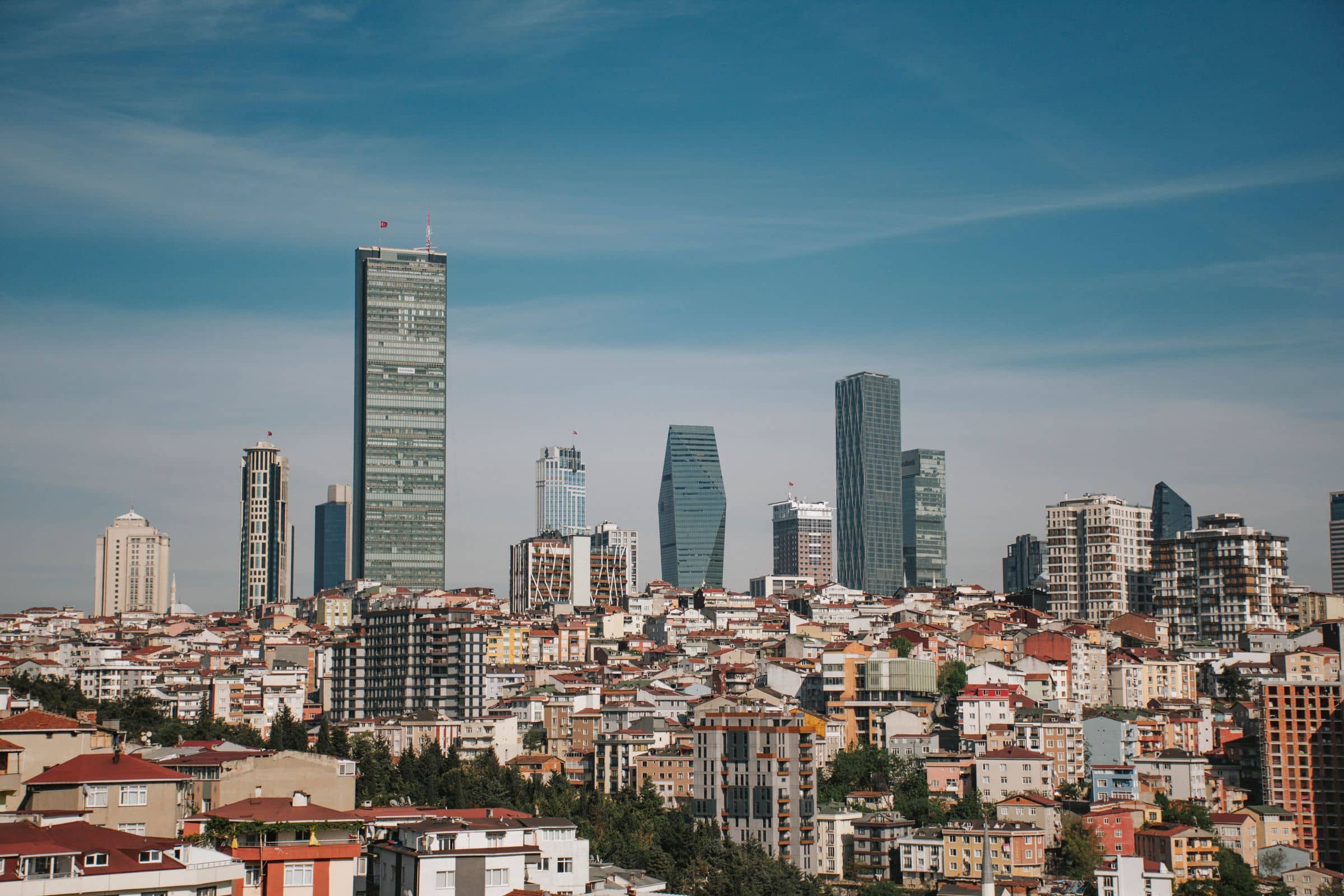 İstanbul'un iş merkezlerindeki gökdelenler